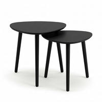 COUCHTISCH-SET Bini 2er-Set - Schwarz, Holzwerkstoff (45/45/44.5cm) - EDAXO