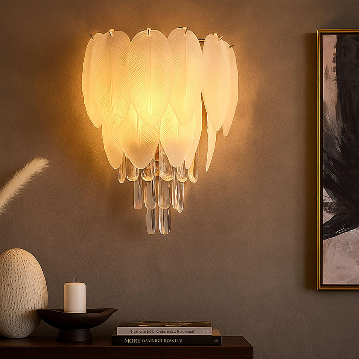 LED WANDLEUCHTE verchromt Weiß - Weiß, Metall (35.5/40/20.5cm) - Globo Lighting