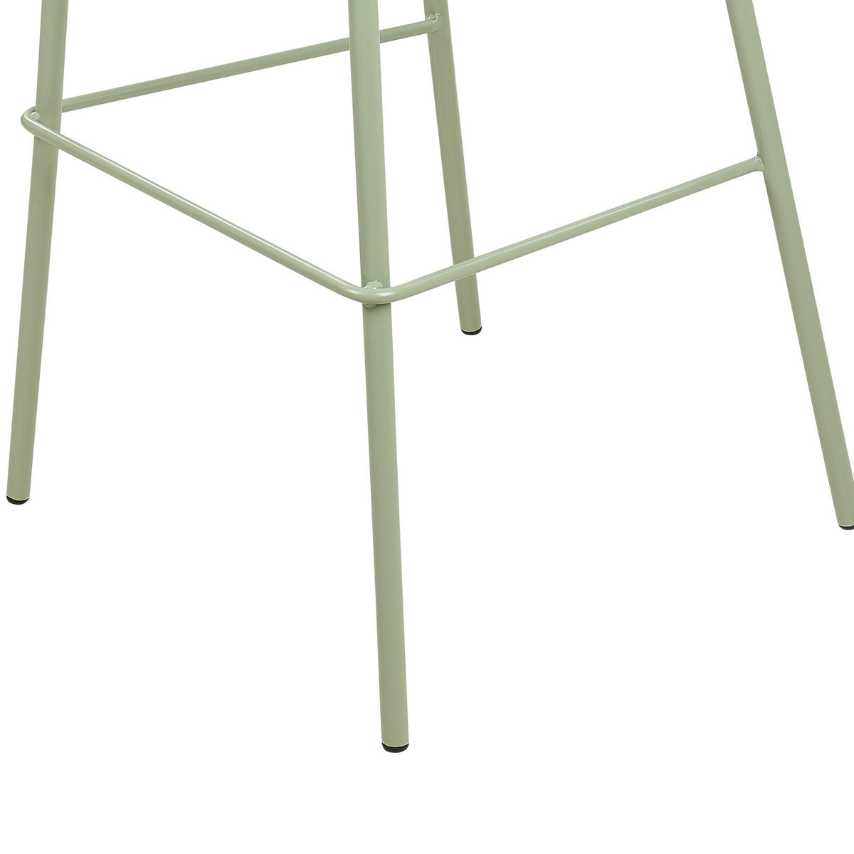 BARHOCKER 4er-Set Kunststoff Grün Mora - Grün, Kunststoff/Metall (48/90/35cm) - Beliani
