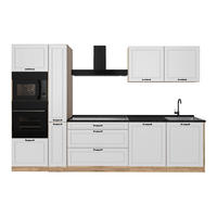 KUCHYNKA R-Line, Biely vidiecky dom/Dub Goldkraft, 310 cm antrasiitti työtaso - biela/farba duba, kompozitné drevo (310/206.8/60cm) - Vicco