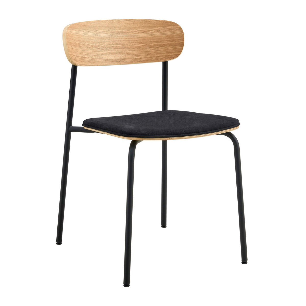 STÜHLE 2-tlg., Schwarz - Schwarz, Holz (46/78/52cm) - Oviala