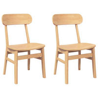 STUHL-SET 2 Stk Wolfsgrund 46/81.5/47 cm - Braun, Holz (46/81.5/47cm) - ZMH