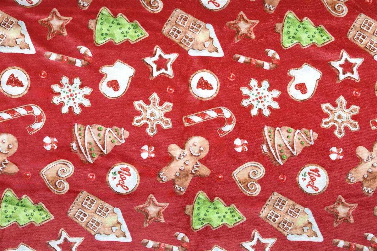 WEIHNACHTSDECKE Noel 130/160 cm - Rot, Textil (160/130cm)