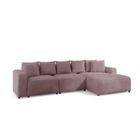 ECKSOFA Megan In Poso - Altrosa, Holzwerkstoff/Textil (331/165cm) - Fun Möbel