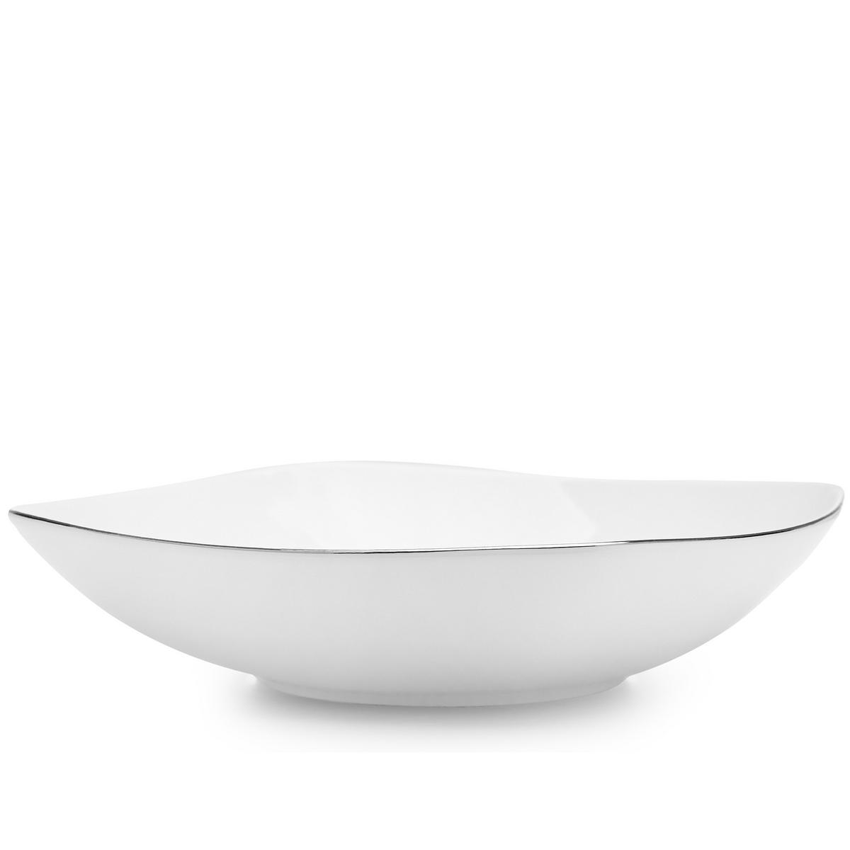 SUPPENTELLER CARLINA 6-tlg - Silberfarben/Weiß, Keramik (20cm) - KONSIMO®