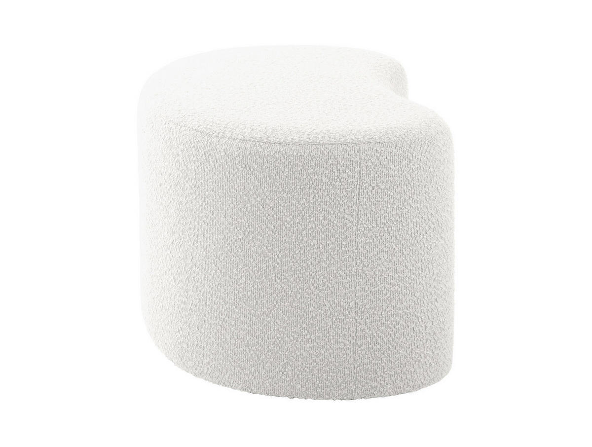 HOCKER Ada Wave 80/43/36 cm - Weiß, Textil (43/36/80cm) - Leitmotiv