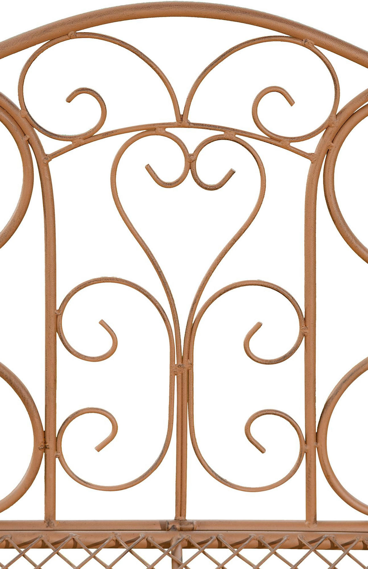 GARTENBANK Todor Metall Braun 113x47x89cm Metallbank - Braun, Metall (113/89/47cm) - DELUKE