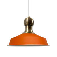 PENDELLEUCHTE Hängelampe Asletl 41/35 cm - Orange, Metall (35/41/35cm) - Bamyum