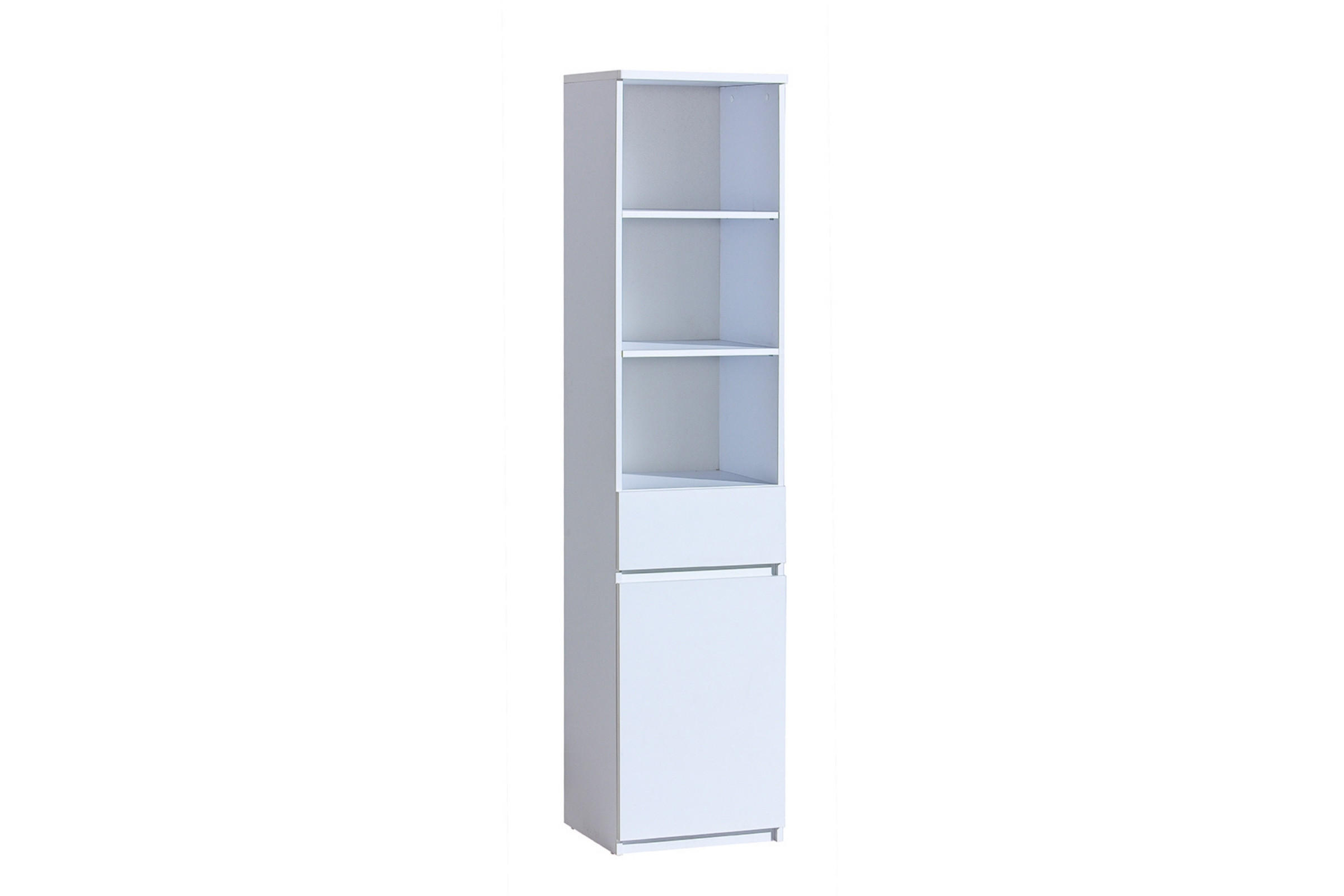 REGAL ARCO 03 45 cm in Weiß Arctic Matt - Weiß, Holzwerkstoff (45/195/40cm) - Deine Möbel 24