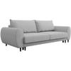 3-SITZER SCHLAFSOFA Cortez hellgrau - Hellgrau/Schwarz, Textil (251/76/95cm) - Beautysofa