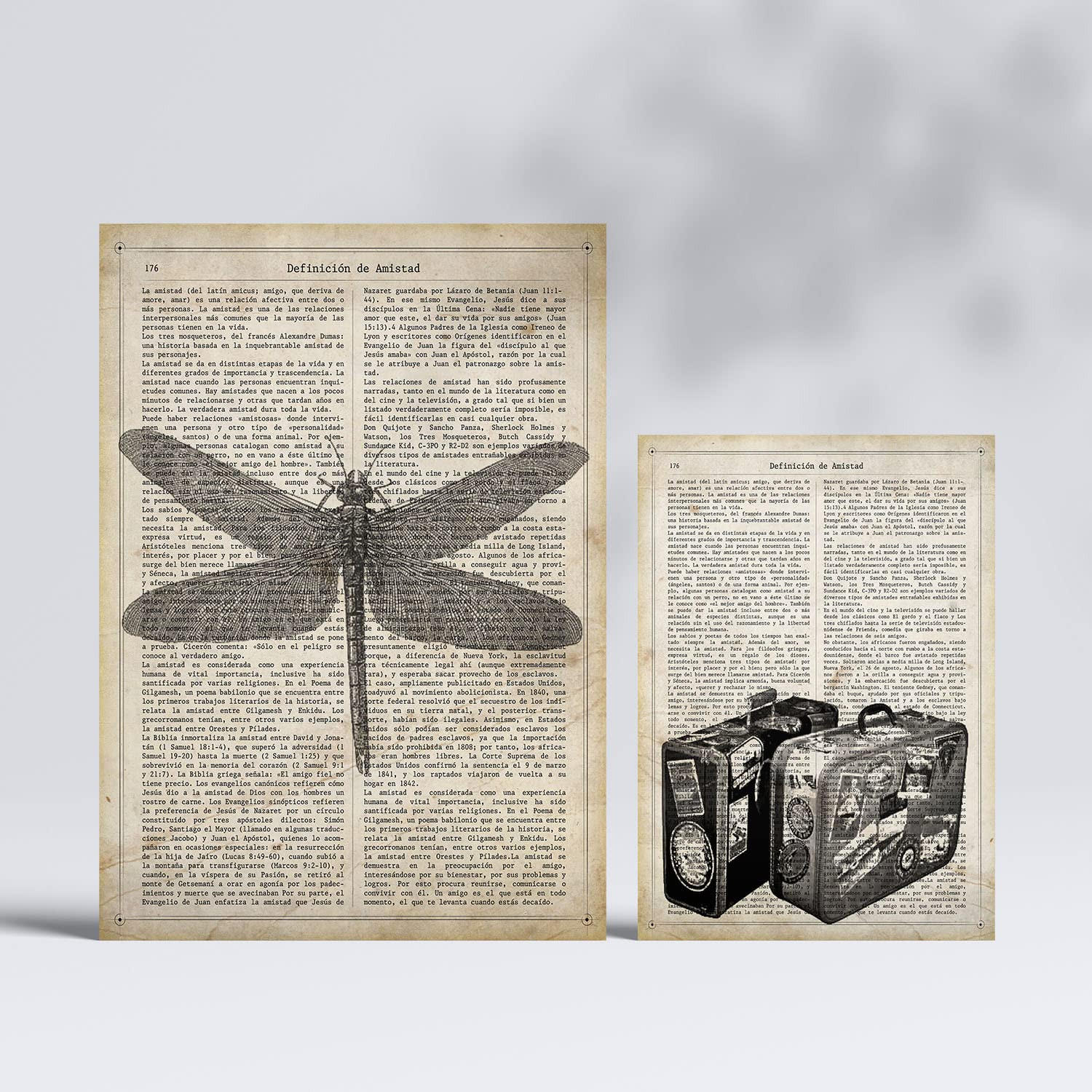 POSTER Set Mit 6 Natur und Reiseenzyklopädie Thema im Retro Vintage Stil A3 & A4 Rahmenlos - Klar, Papier (29/3cm) - Nacnic