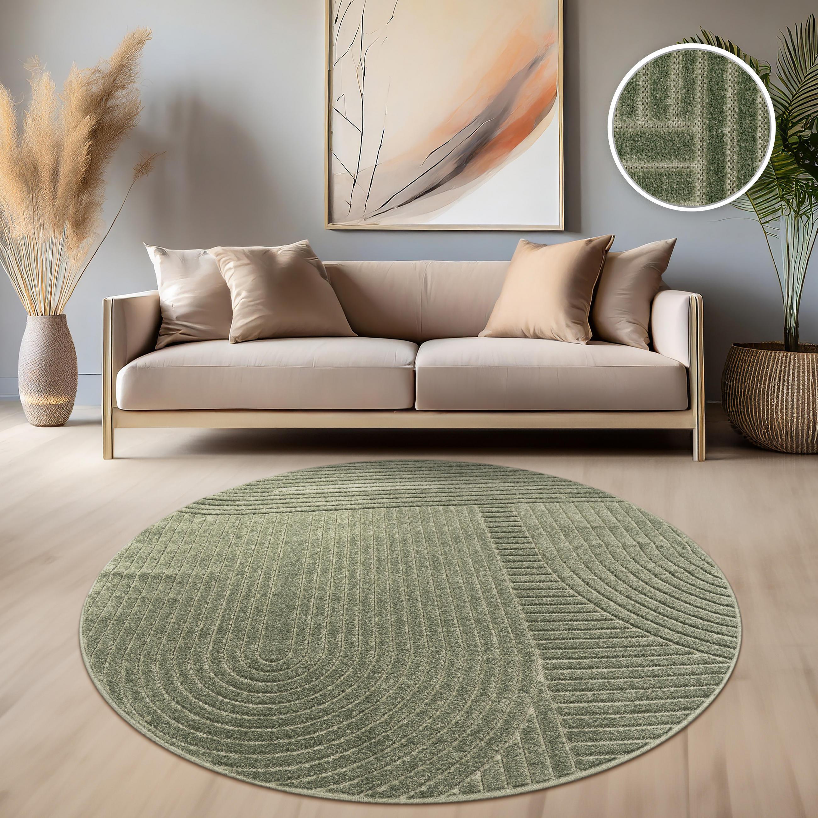 OUTDOORTEPPICH 200/200 cm Cotton 240 - Grün, Textil (200/200cm) - Paco Home