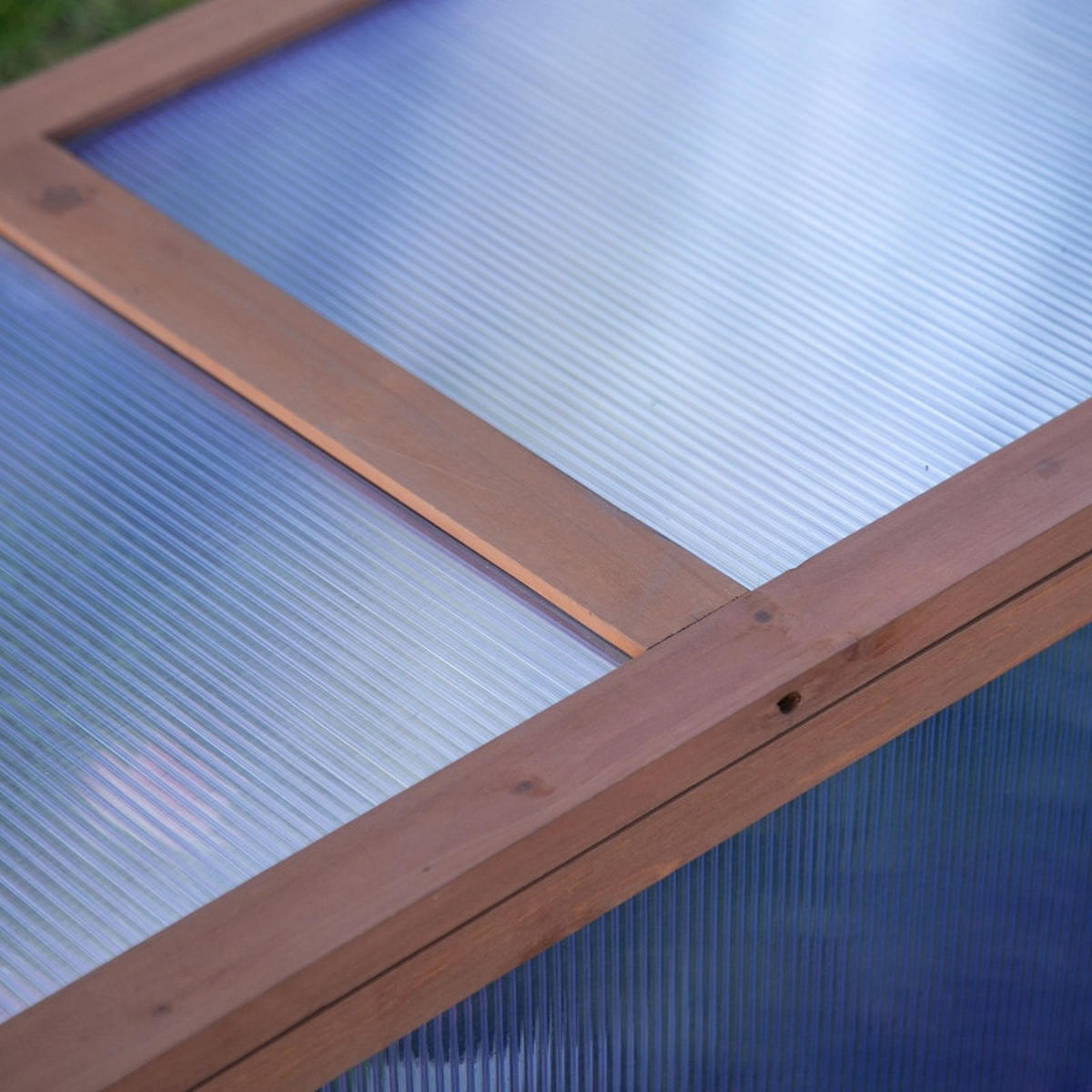 GEWÄCHSHAUS aus Holz 100x65x40 cm in Braun mit aufklappbarer Abdeckung - Braun, Holz (65/40/100cm) - Modfu