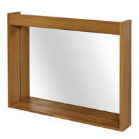 TEAK-WANDSPIEGEL Braun - Braun, Holz (100/77/14cm) - MCW