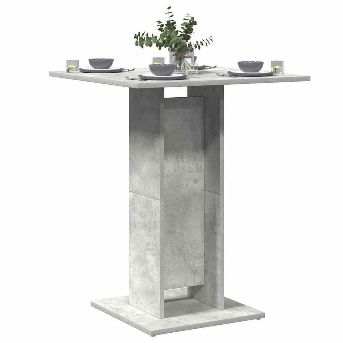 BISTROTISCH Betongrau 60x60x75 cm Holzwerkstoff - Grau, Holzwerkstoff (60/60/75cm) - furnicato