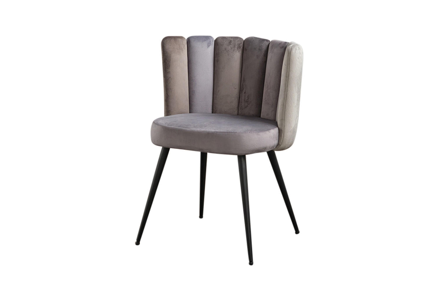 STUHL JADA Grau Velvet - Grau, Textil (59/86/55cm) - KAWOLA