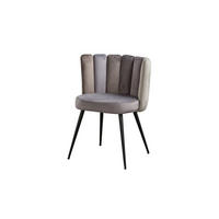 STUHL JADA Grau Velvet - Grau, Textil (59/86/55cm) - KAWOLA