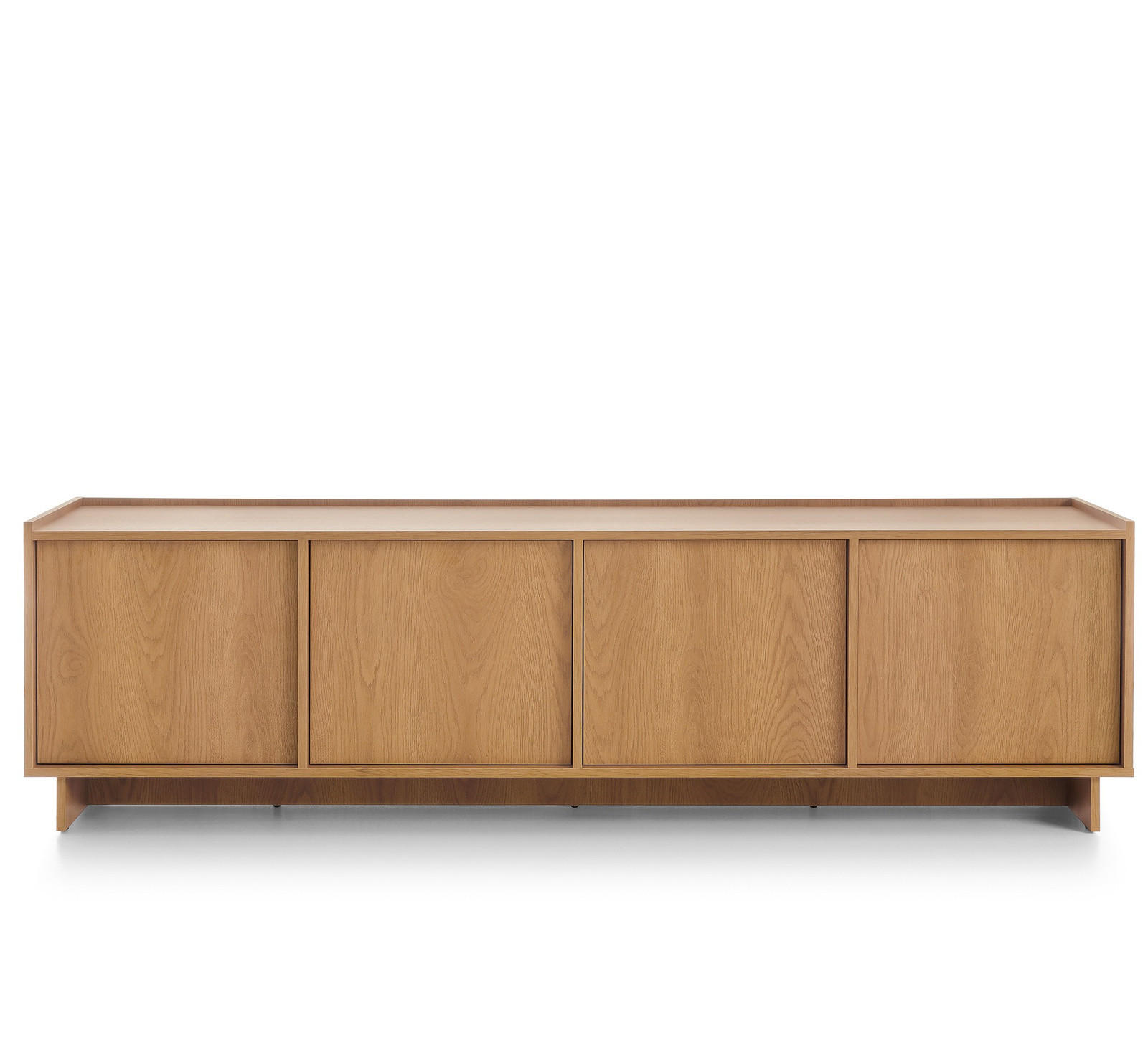 TV-LOWBOARD SUNA 195 cm (Karamell Eiche, Push to Open) - Eichefarben, Holz/Holzwerkstoff (195/55/39cm) - Ravio