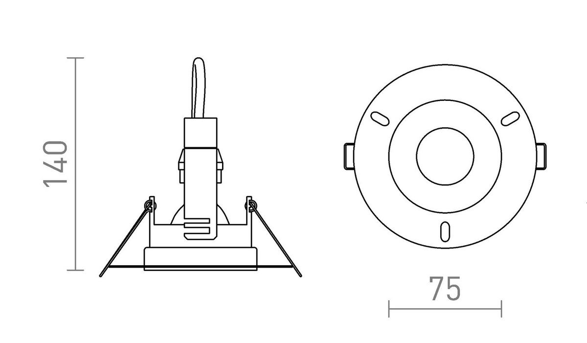 EINBAULEUCHTE BRAN Weiß 15 W IP65 - Weiß, Metall (125/125/12cm) - Rendl