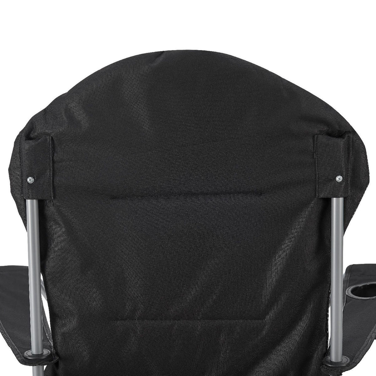 CAMPINGSTUHL Lido schwarz mit Flaschenhalterung & Tragetasche - Schwarz, Textil (62/102/62cm) - Juskys