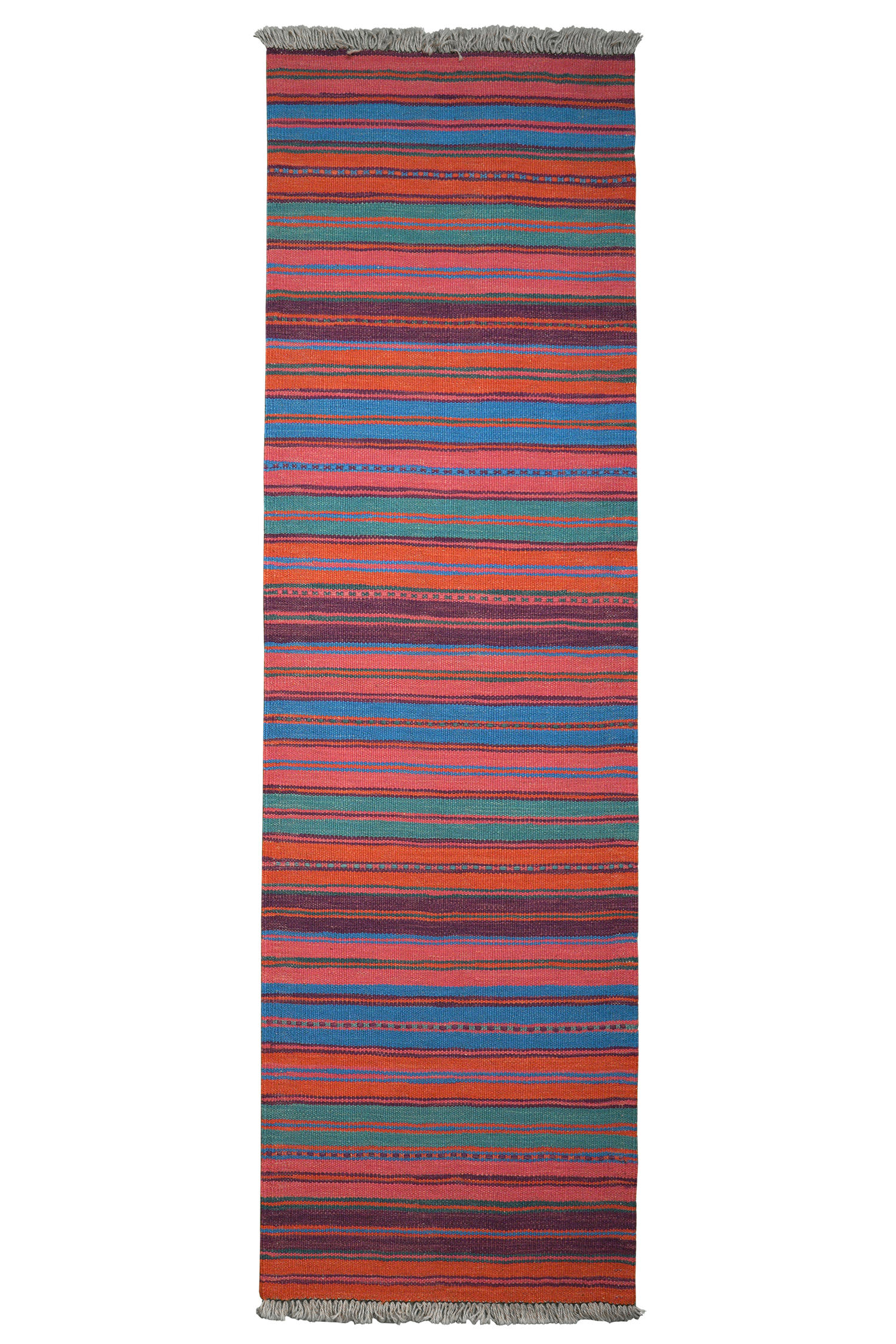 HANDWEBTEPPICH Kelim Gashgai Mehrfarbig 200/60 cm Schurwolle - Multicolor, Textil (60/200cm) - Looma