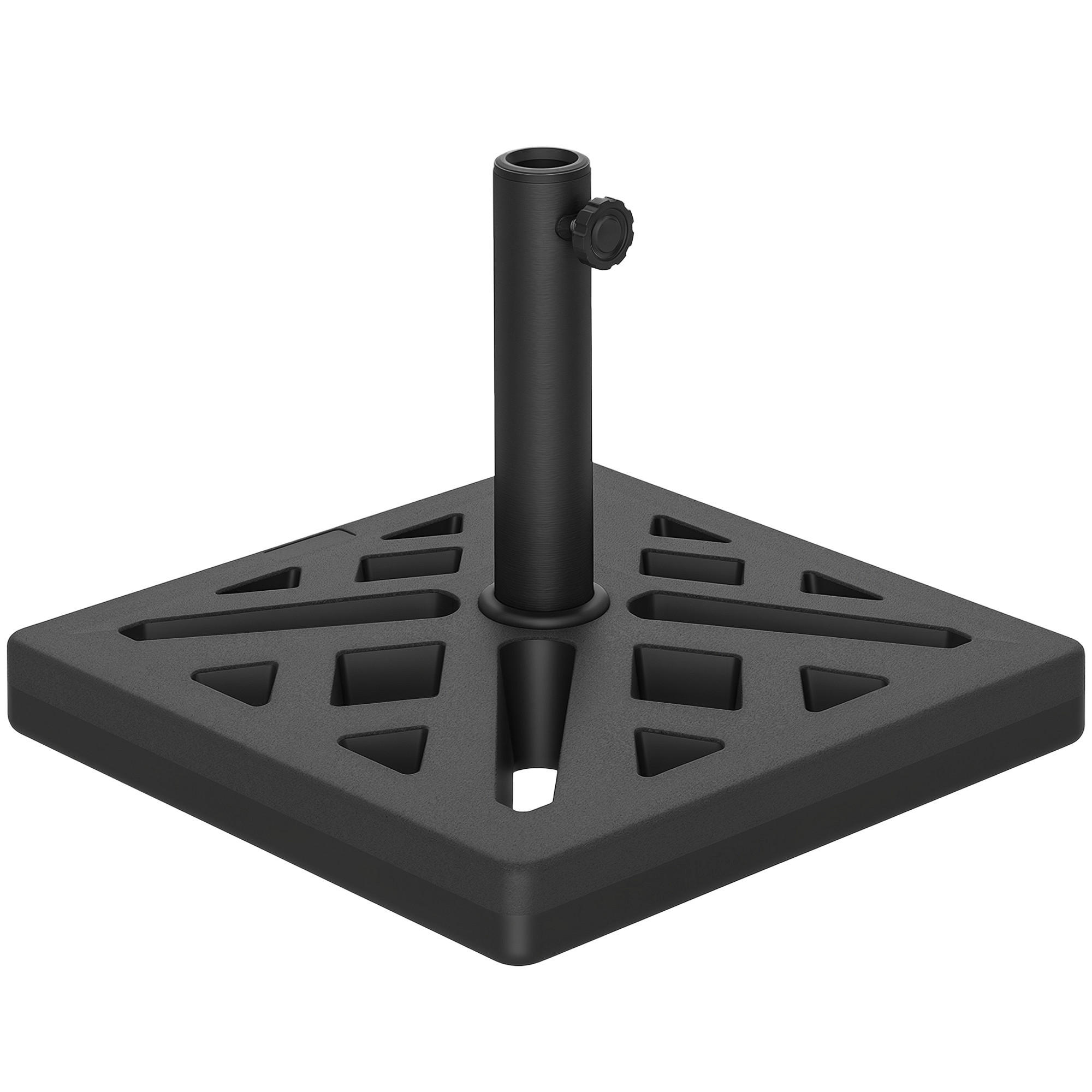 SCHIRMSTÄNDER Schwarz 45/45/33,5 cm - Schwarz, Stein (45/45cm) - PANGIVO