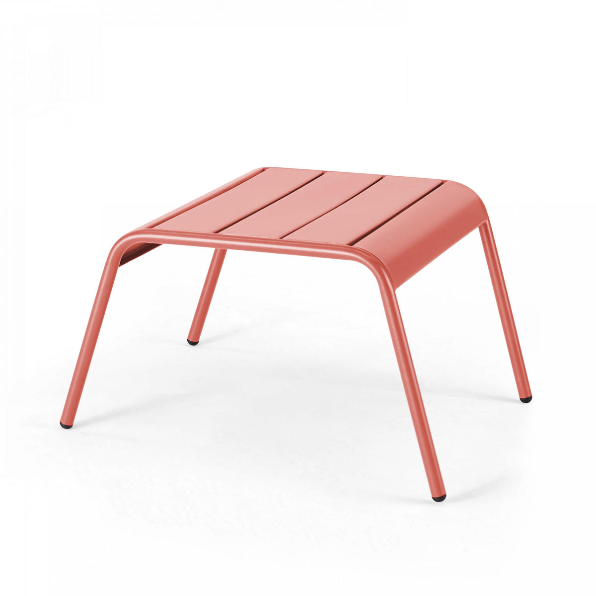 RELAXSESSEL MIT HOCKER 2-tlg., Grau/Lehm - Pink, Metall (64/72/60cm) - Oviala