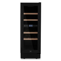 WEINKÜHLSCHRANK CAVCEDB17 Schwarz, für 17 Flaschen, 2 Temperaturzonen, Anti-UV, LED, 53L - Schwarz, Metall (29.5/83/57.5cm) - Les Petits Champs