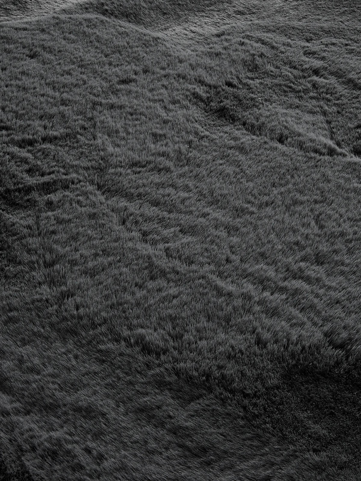 UMĚLÉ kožíškové koberce Dave Antracit ø 120 cm - antracitová, textil/umělá hmota (120/120cm) - benuta Nest