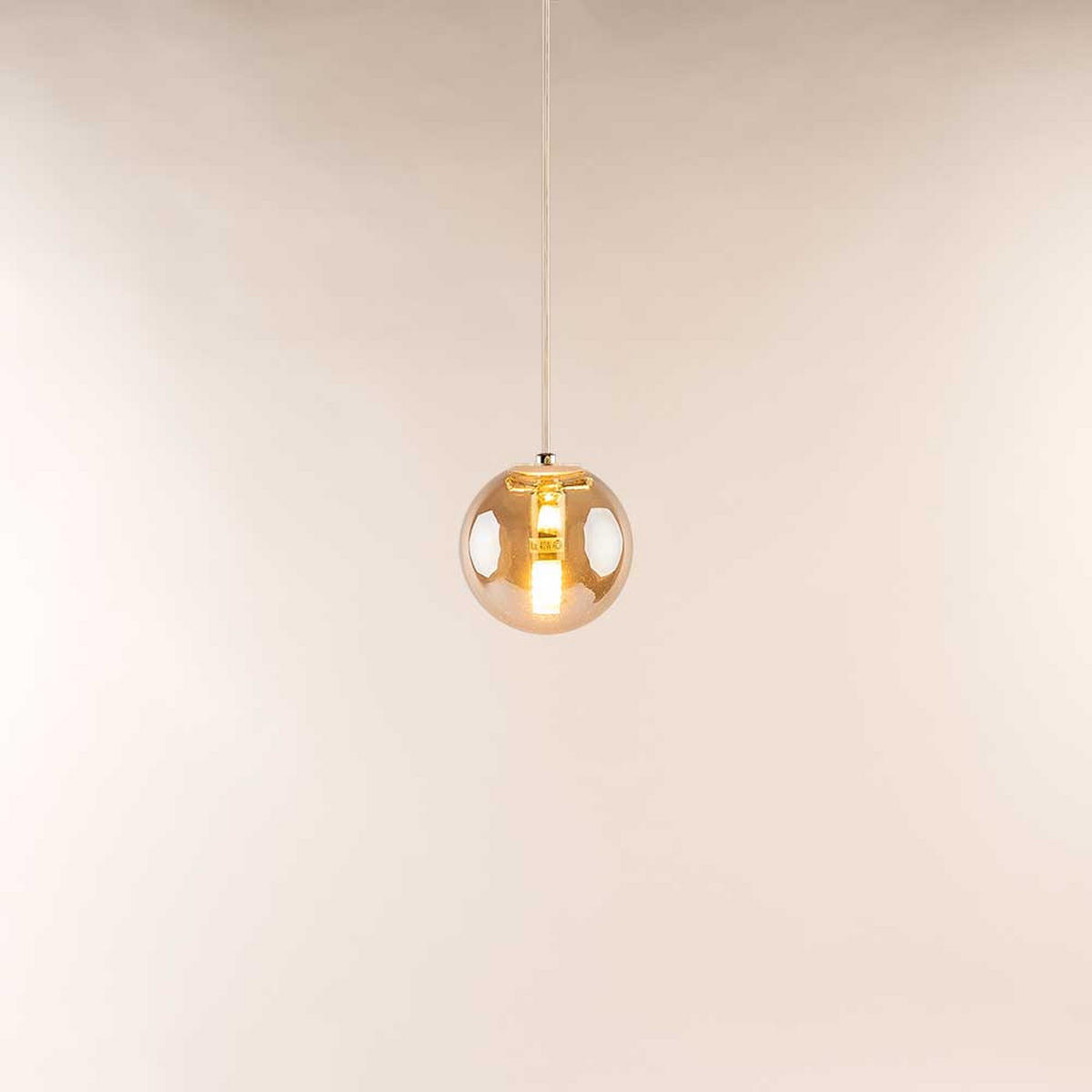 GALERIELAMPE Orb 5m Abhängung Schwarz/Klar Ø 30cm - Schwarz, Glas (30/30/30cm) - s.luce