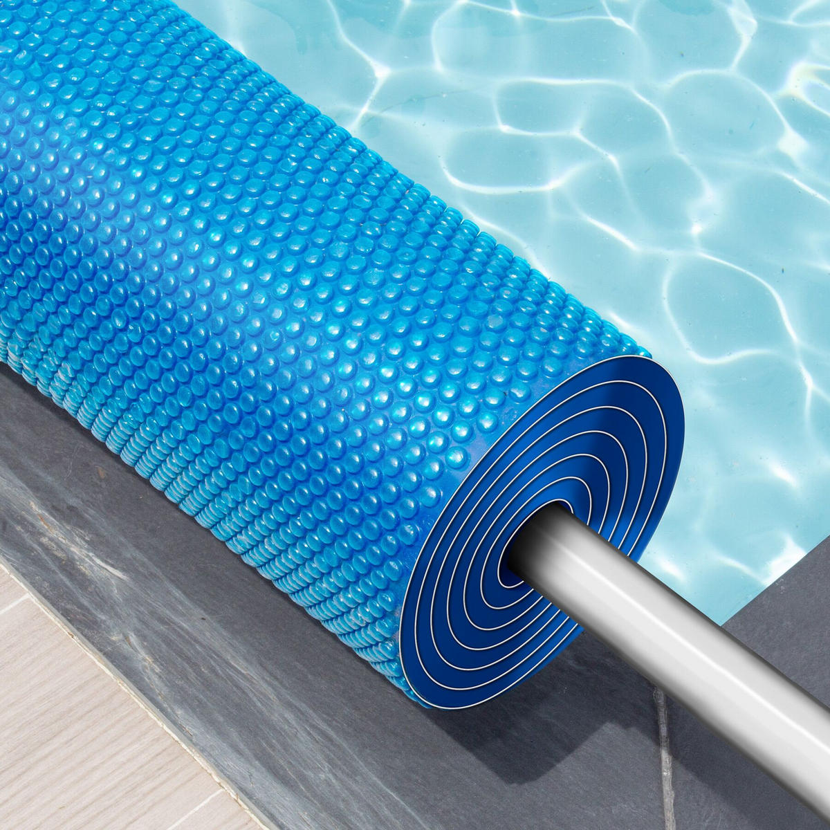 POOLABDECKUNG ,160 x 260 cm,blau - Blau, Textil (260/160cm) - tectake