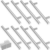 MÖBELGRIFF Silber 8er-Set 128 mm Edelstahl - Silberfarben, Metall (0.01/3.2/2cm)