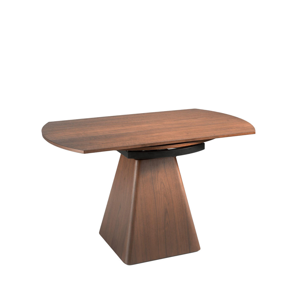 ESSTISCH Rechteckig Walnuss Schwarz 80/140/34 cm - Walnussfarben/Schwarz, Holz/Metall (140/80/34cm) - ANGEL CERDA