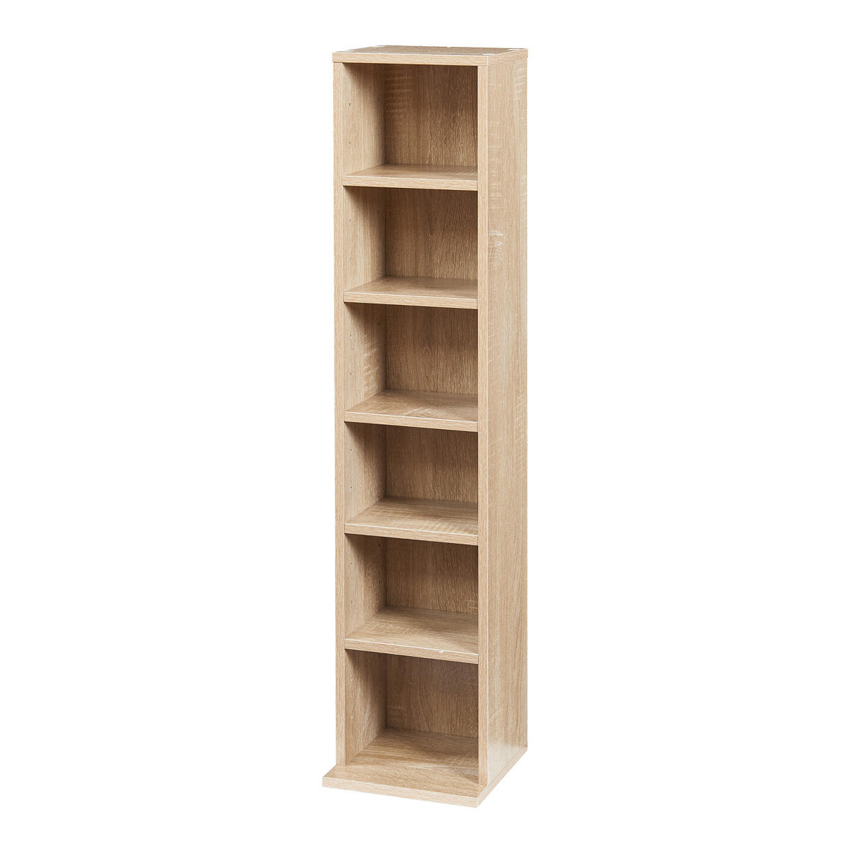 POLIČKA NA CD Tynset - Sonoma dub, kompozitní dřevo (20/90/20cm) - [en.casa]