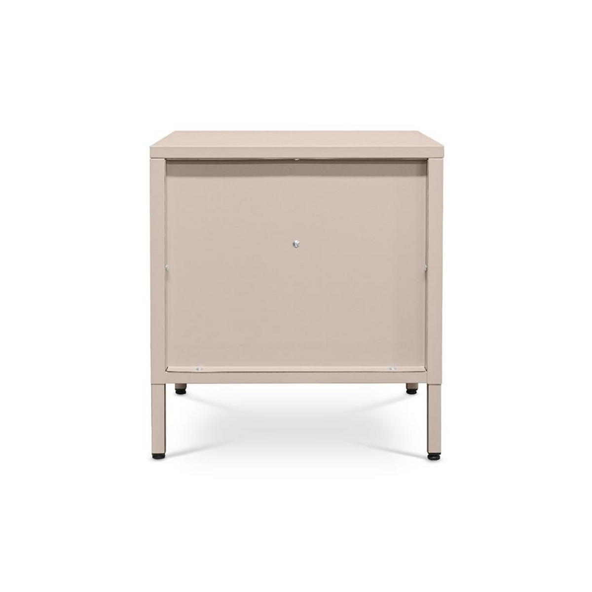NACHTTISCHE 2er-Set Industrial-Design aus Metall, 1 Schublade, 1 Nische, Beige - Thea - Beige, Metall (45/50/35cm) - Casanoov