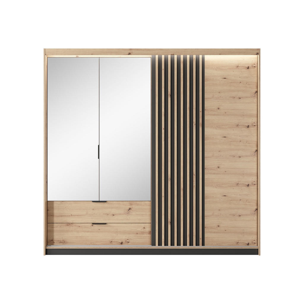 Thumbnail - Feldmann-Wohnen Schlafzimmer-Set, Braun, Metall, 5 Fächer, 7 Schubladen, Rechteckig, 160x200 cm, Schlafzimmer, Betten