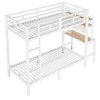 ETAGENBETT 90/200 cm DE-33134 mit LED Weiß - Weiß, Metall (90/200cm) - ComfortXL