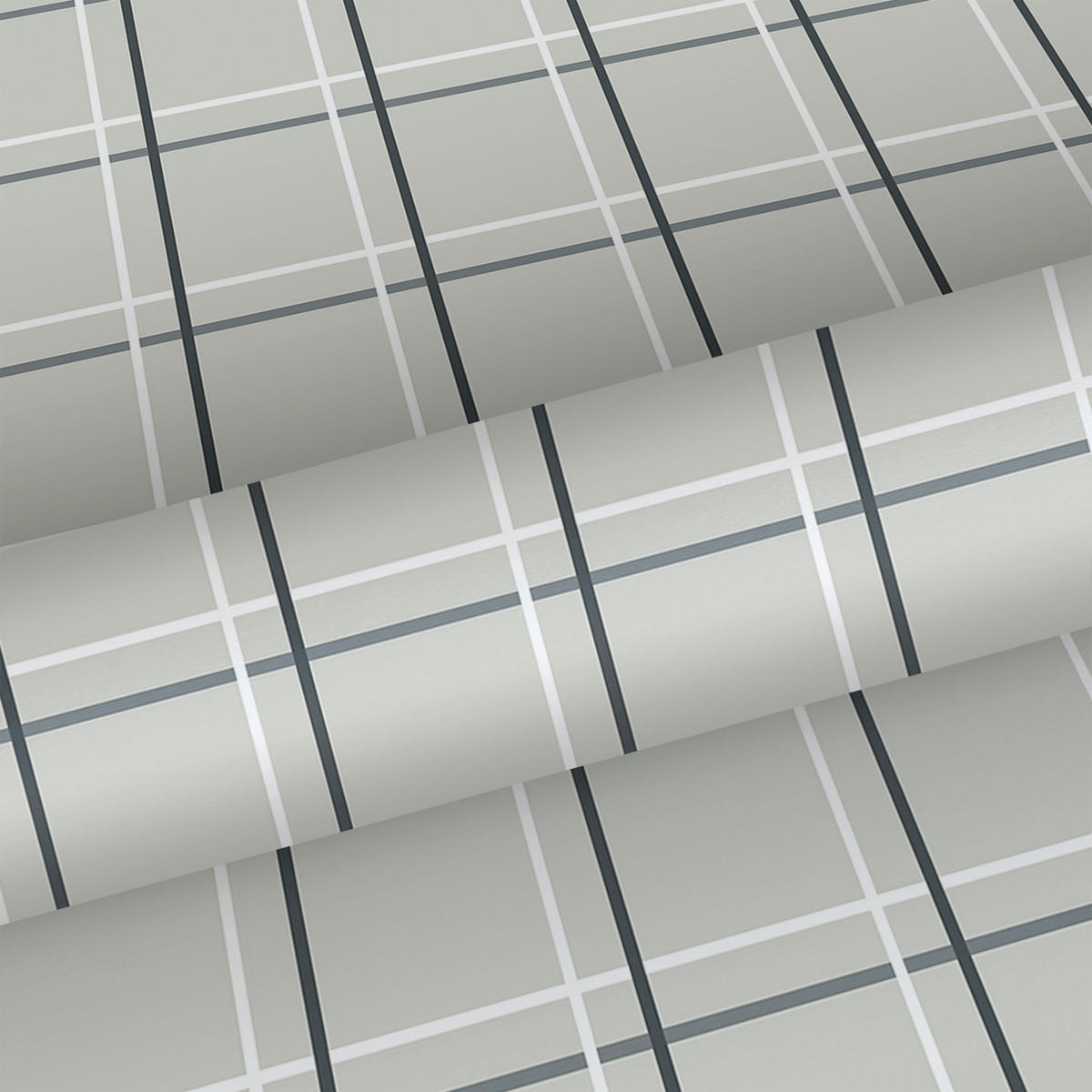 TAPETE Karomuster 53 cm x 10 m - Beige, Papier (53/1000cm) - Sanders & Sanders