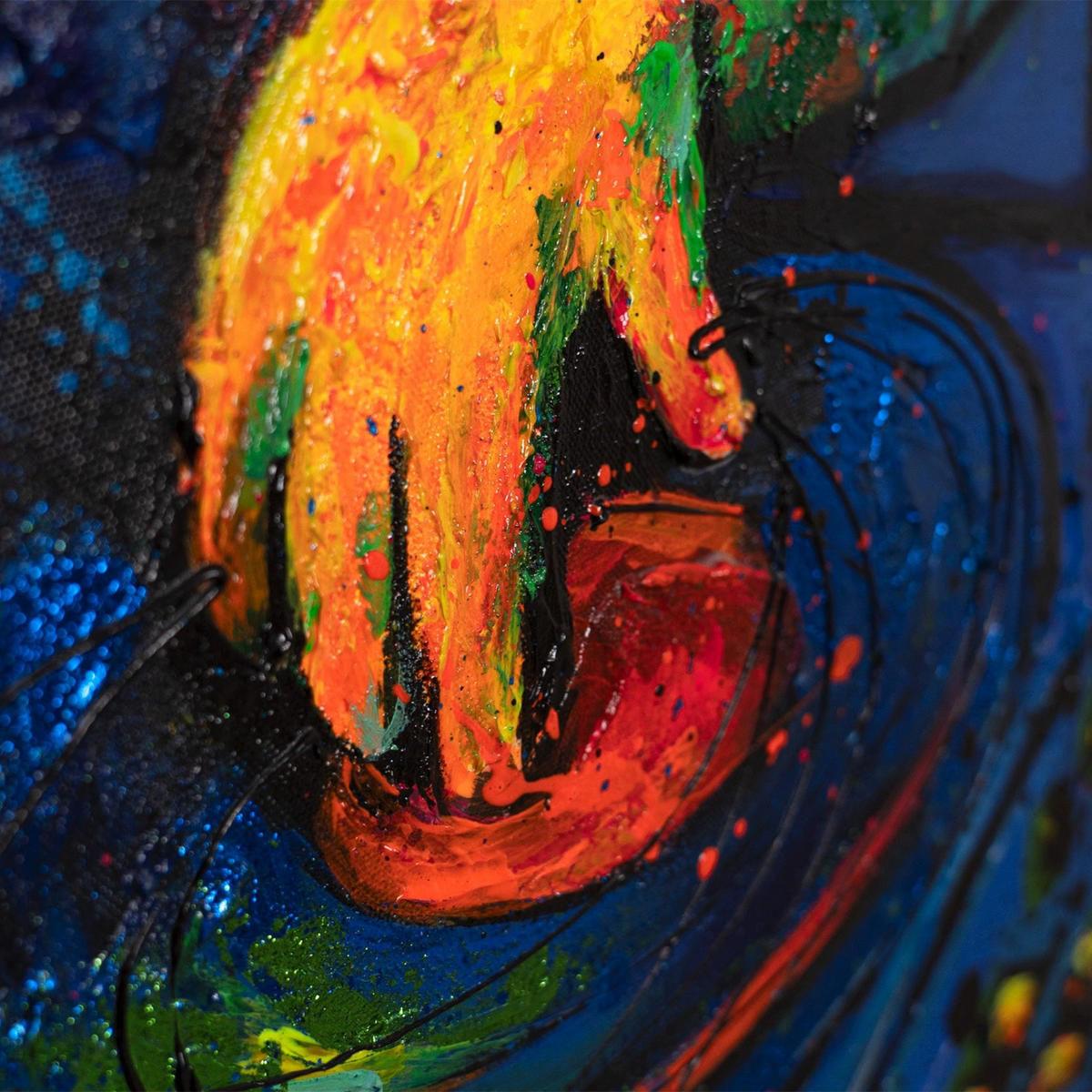 GEMÄLDE Party-Hase Schattenfugenrahmen Gold 120x80 cm - Goldfarben, Holz (120/80cm) - YS-art gallery