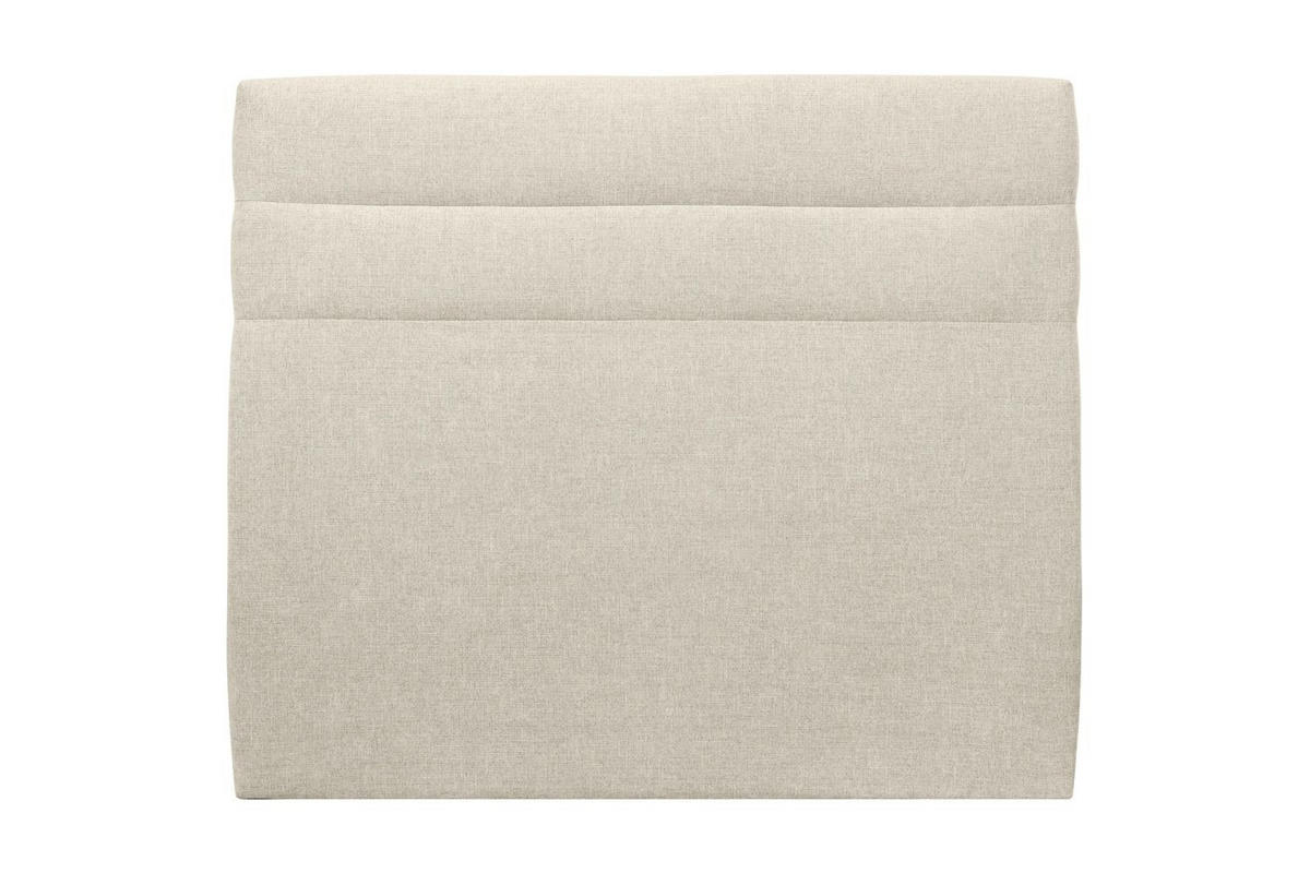 KOPFTEIL Modell Linien – Hellbeiger Stoff 135 cm - Beige, Holz (135/120/10cm) - Sommeil de Plomb