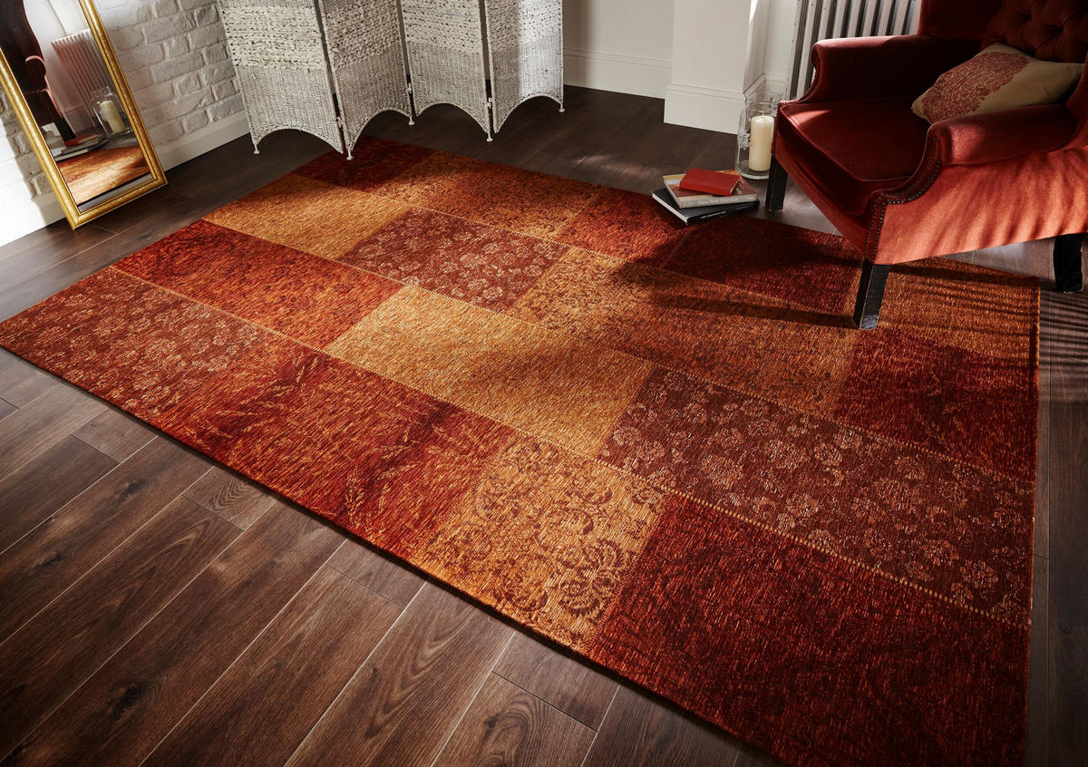 TEPPICH Jacquard-Vintage, elegant COQUET OPAL, Orange 155x230 cm - Orange, Textil (155/230cm) - KADIMA DESIGN