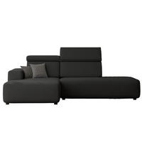 ECKSOFA RICO Links, Stoff Anthrazit - Anthrazit, Textil (260/186cm) - Idohome