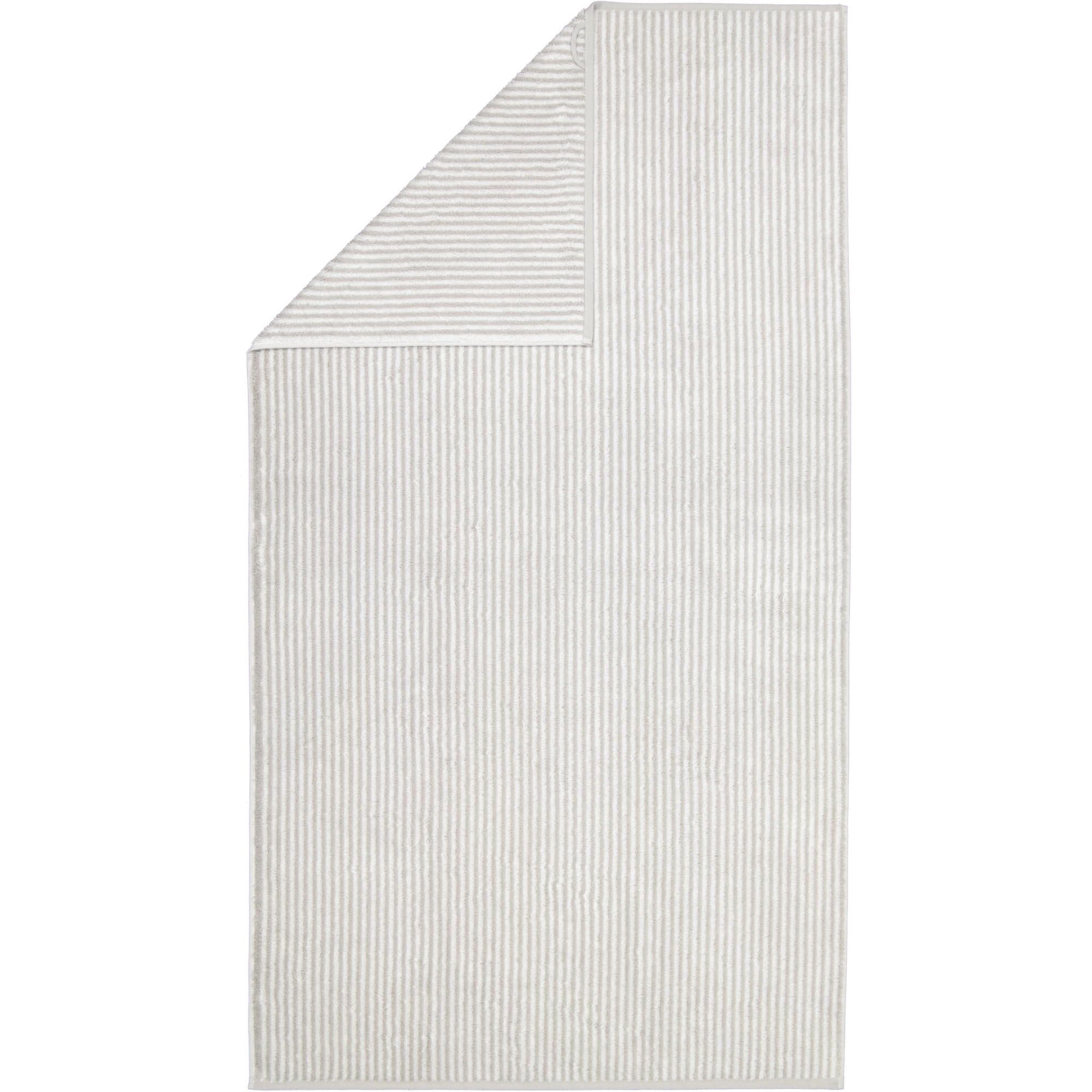DUSCHTUCH TWO-TONE STRIPES 480 PLATIN - 76 - Grau, Textil (80/150cm) - Cawoe