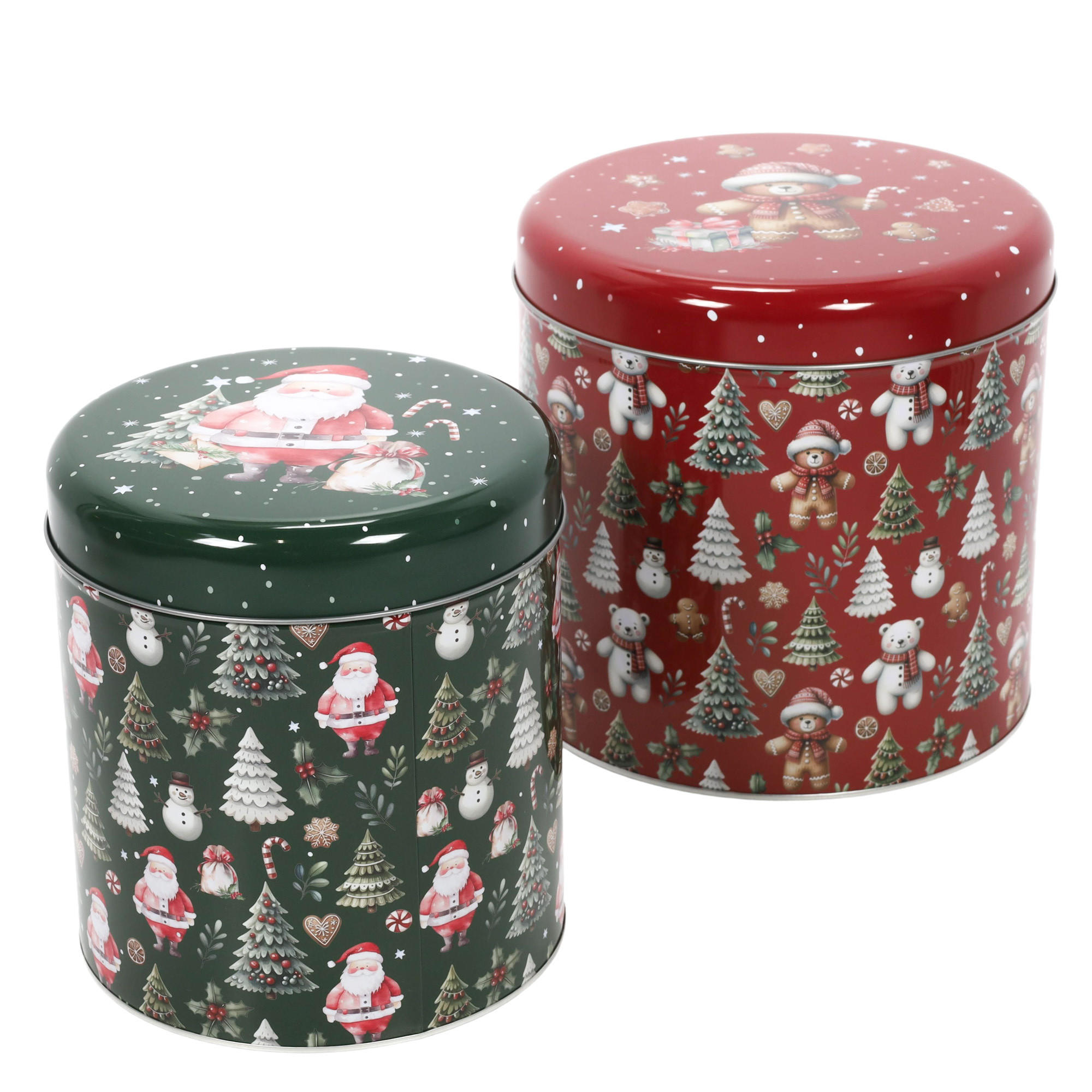 METALLBEHÄLTER 2er-Set - Rot, Metall (20/20/20cm) - Home Styling Collection