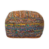 SITZPOUF bunt gemustert 60/60/30 cm - Multicolor, Textil (60/30/60cm) - Homescapes