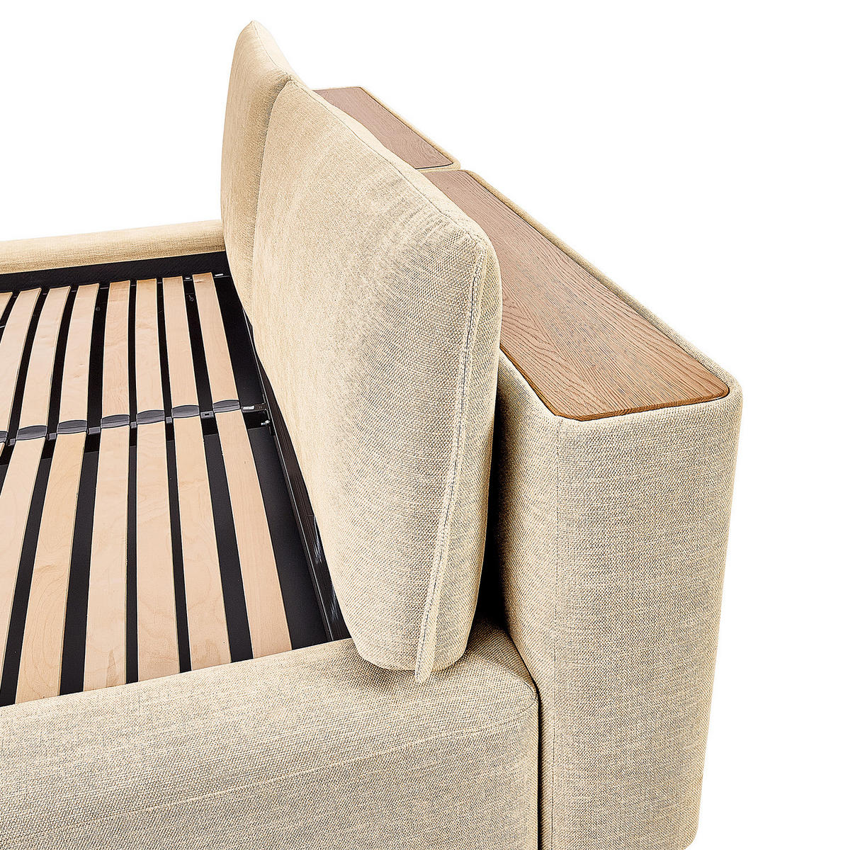 POLSTERBETT - Creme, Textil (200/200cm) - home24