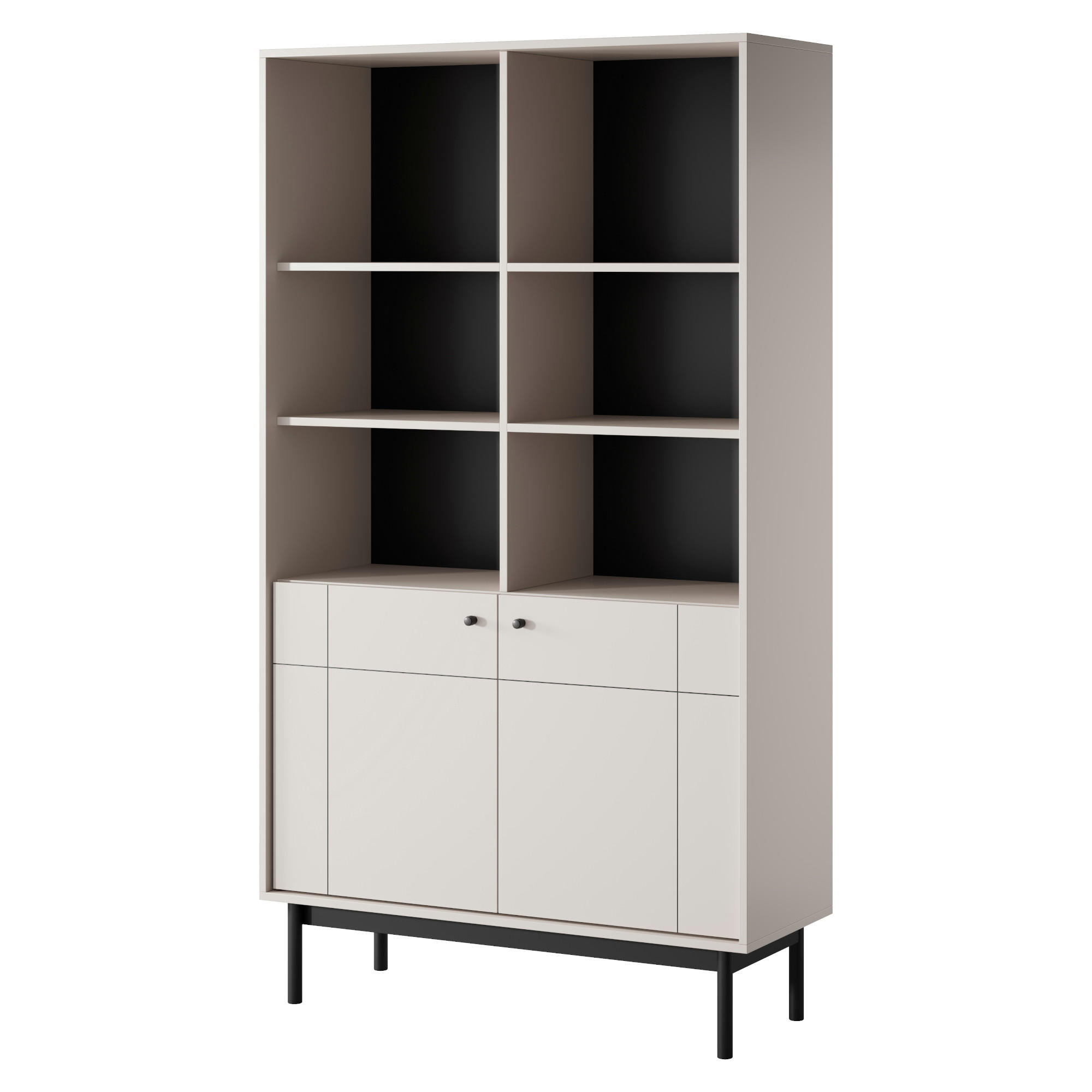 Komodee Bücherregal Kaschmir 104x184x39 cm