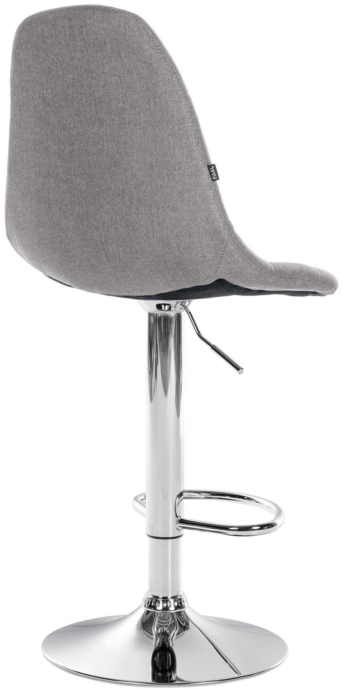 BARHOCKER Metall grau - Grau, Textil/Metall (47/99/56cm) - CLP