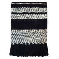DECKE Berber Schwartz - Schwarz, Textil (125/150cm) - Malagoon