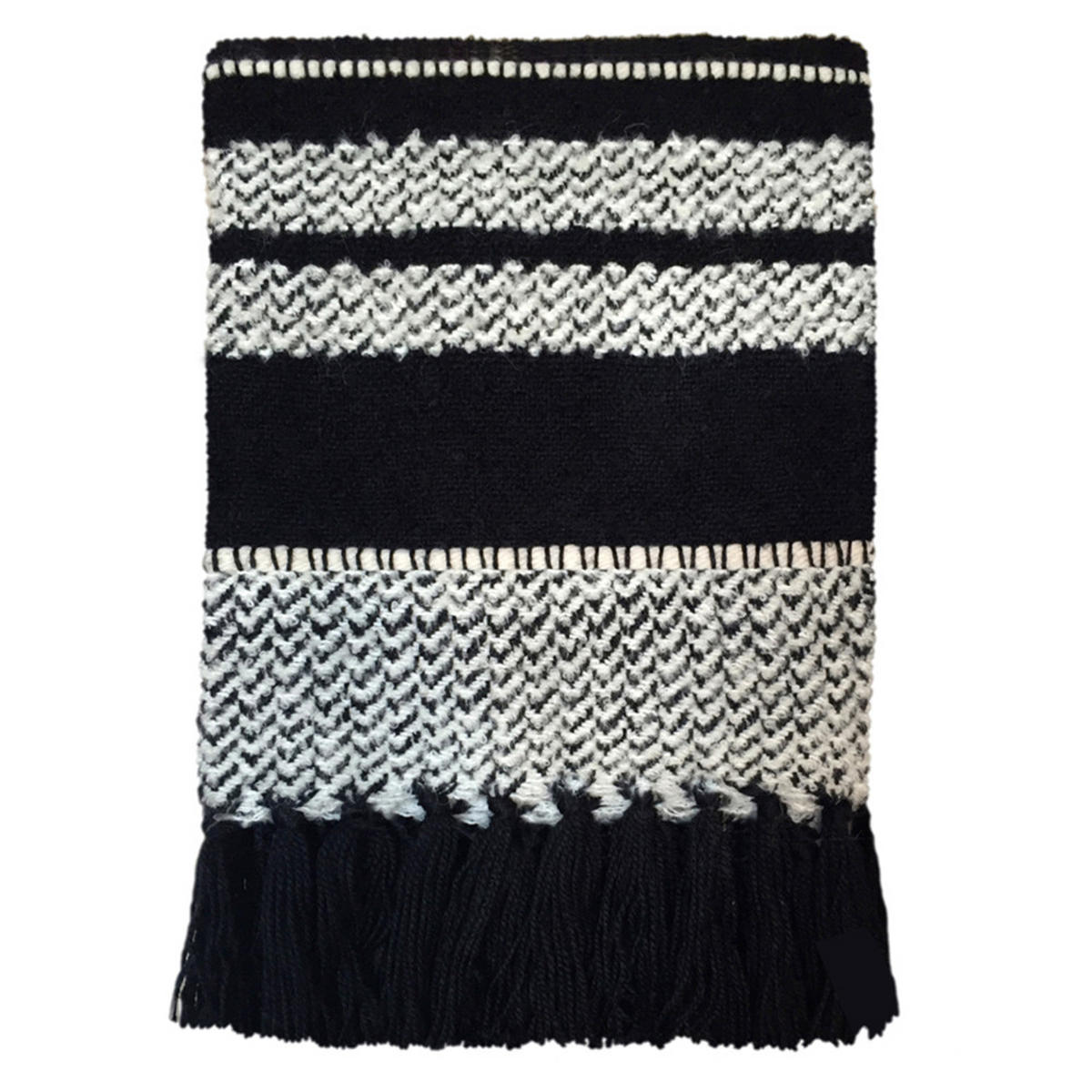 DECKE Berber Schwartz - Schwarz, Textil (125/150cm) - Malagoon